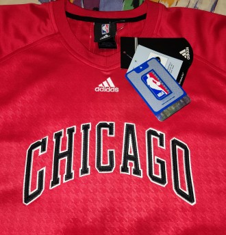 Баскетбольная футболка, джерси Adidas NBA Chicago Bulls, размер-М, длина-77см, п. . фото 4