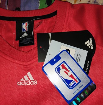 Баскетбольная футболка, джерси Adidas NBA Chicago Bulls, размер-М, длина-77см, п. . фото 7