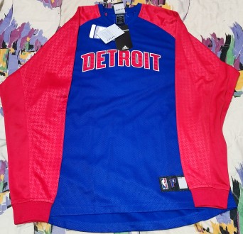 Баскетбольная футболка, джерси Adidas NBA Detroit Pistons, длинный рукав, размер. . фото 3