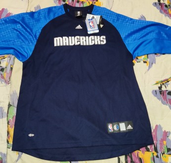 Баскетбольная футболка, джерси Adidas NBA Dallas Mavericks, размер-L, длина-80см. . фото 2