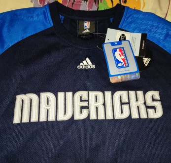 Баскетбольная футболка, джерси Adidas NBA Dallas Mavericks, размер-L, длина-80см. . фото 5