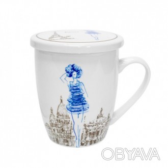 Чашка заварочная Keramia Девушка в Париже 21-279-004 (360мл). . фото 1