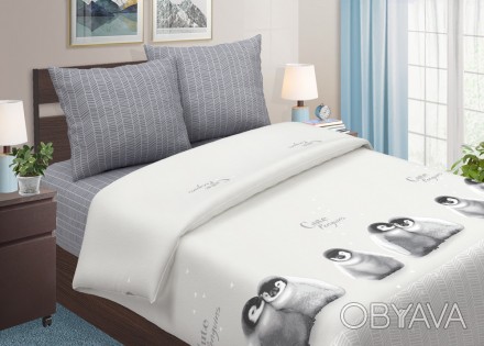 Комплект постельного белья в кроватку:
1. Простыня — 150*100 см
2. Пододеяльник . . фото 1