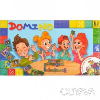 Настільна гра "Доміно" NEW, для дітей віком від 3-х років. У комплекті фішки дом. . фото 1