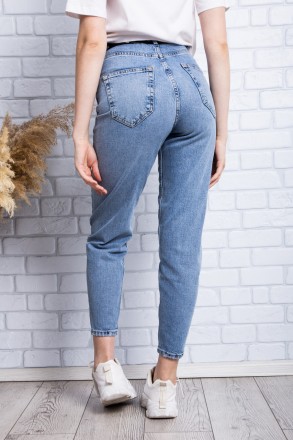 
Стильные женские джинсы, производство Турция. Крой мом, длина 7/8. Посадка высо. . фото 3