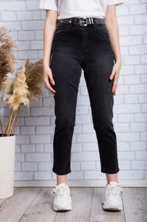 
Стильные женские джинсы мом, производство Турция. Покрой свободный, ткань плотн. . фото 2