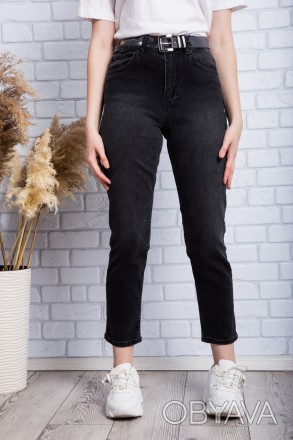 
Стильные женские джинсы мом, производство Турция. Покрой свободный, ткань плотн. . фото 1