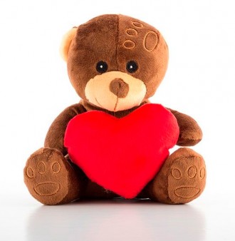 Мила душевна іграшка "Ведмедик з серцем" виконана з ніжного плюшу, м'яка і приєм. . фото 4