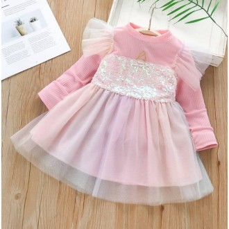 Красивое стильное платье для малышки , прекрасный выбор на любой праздник! Верх . . фото 2