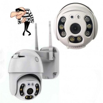 Описание Поворотная уличная IP камера видеонаблюдения PTZ WiFi xm 2mp с удаленны. . фото 3