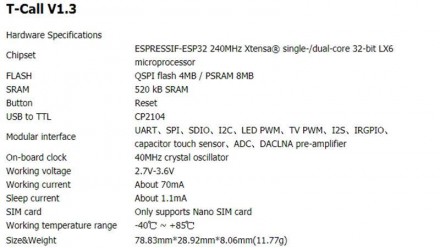 Отладочная плата ESP32 LILYGO TTGO T-Call V1.4.Для разработчиков умных домов, си. . фото 6