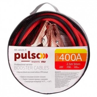 Прикуриватель аккумулятора (400 А) 2,5 метра PULSO
Пусковые провода PULSO ПП-401. . фото 2