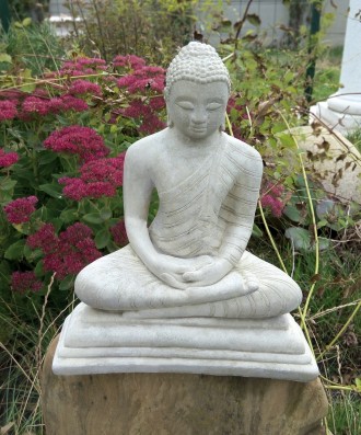 Скульптура Будда в натуральному матеріалі (бетон,гіпс).
Гіпс 2 кг.
Бетон +крих. . фото 2