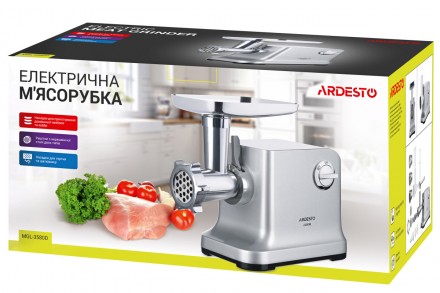 Электрическая мясорубка Ardesto MGL-3580D Функциональная и высокопроизводительна. . фото 10