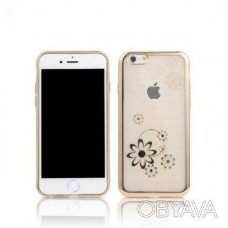 Силиконовый чехол Crystal Gold Flower iPhone 6/6s REMAX 602103