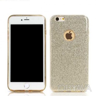 Силиконовый чехол Glitter iPhone 6/6s золото REMAX 603401