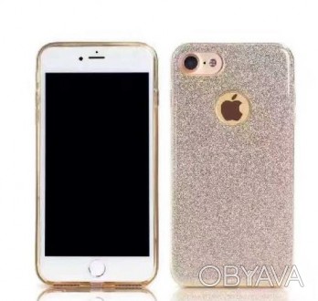 Силиконовый чехол Glitter iPhone 7 Plus золото Remax 750202
