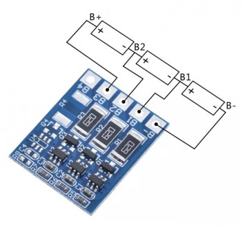 Балансувальна плата для 3-х літієвих акумуляторів 3S модуль 12.6v 
Літієво-іонні. . фото 3