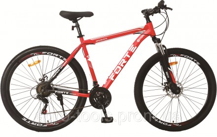 Опис Велосипед Forte Braves МТВ 27,5"/17" (117834) красный Велосипед Forte Brave. . фото 2