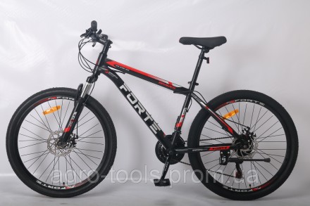 Опис Велосипед Forte Braves МТВ 27,5"/19" (117836) черно-красный Велосипед Forte. . фото 6