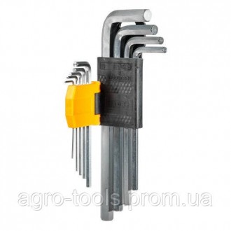 Набір ключів шестигранних 9 шт 1.5-10 мм INGCO містить 9 ключів різного розміру,. . фото 3
