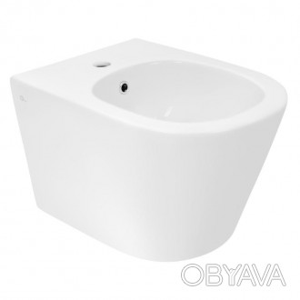 Підвісне біде Qtap Swan QT16555378W виготовлено з високоякісної кераміки в білом. . фото 1