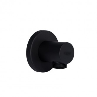 Подключение для шланга Qtap Spojeni округлое QTCRBB030 Black Matt. Рогатин. фото 1 Подключение для шланга Qtap Spojeni округлое QTCRBB030 Black Matt. Рогатин. фото 1