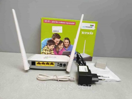 Wi-Fi-ADSL2+ роутер, стандарт Wi-Fi: 802.11n, макс. скорость: 300 Мбит/с, коммут. . фото 3