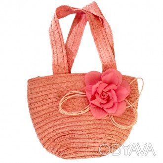 Плетеная сумочка для маленькой леди с розойВдохновите свое маленькое солнышко на. . фото 1