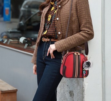 Женская маленькая сумочка с меховым брелком, мини-сумка с меховой подвеской, сум. . фото 3