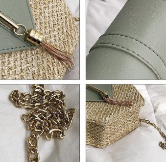 Женская мини сумочка клатч плетеная соломенная маленькая сумка шестигранная
Хара. . фото 7