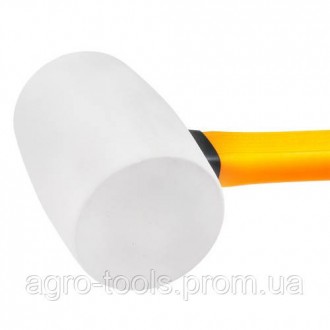 Киянка гумова 220 г біла, фіберглас INGCO — це незамінний інструмент для чистови. . фото 3