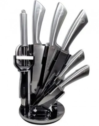 
Набір кухонних ножів, на підставці на 9 предметів Benson BN-415
Набір ножів Ben. . фото 2