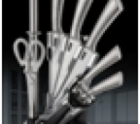 
Набір кухонних ножів, на підставці на 9 предметів Benson BN-415
Набір ножів Ben. . фото 4