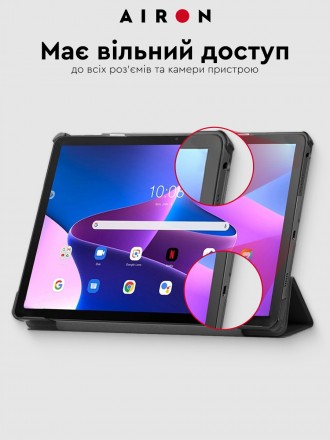 Чехол AIRON Premium – это ультратонкий чехол-книга для Lenovo tab M10 Plus 3rd G. . фото 9