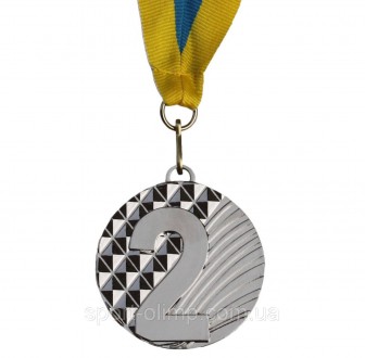 Медаль спортивная 2 место (серебро) - предназначена для награждения спортсменов . . фото 2