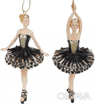 Набор 6 подвесных статуэток "Балерина". Материал - полистоун (искусственный каме. . фото 1