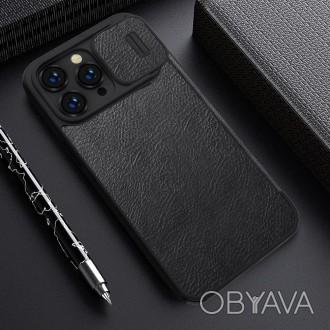  Шкіряний чохол книжка Nillkin Qin Pro Leather Case для iPhone 14 Pro Max - для . . фото 1