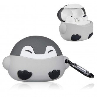  Силіконовий чохол Alitek для навушників Apple AirPods Pro Пінгвін + карабін
 
 . . фото 2