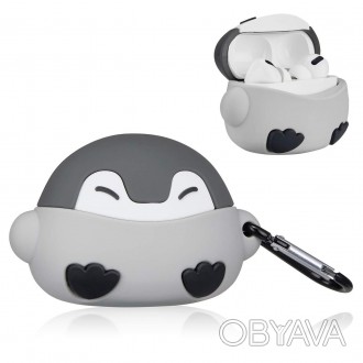  Силіконовий чохол Alitek для навушників Apple AirPods Pro Пінгвін + карабін
 
 . . фото 1