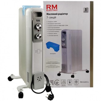 RM Electric RM-02001e - електричний побутовий нагрівач радіаторного типу. Має по. . фото 2
