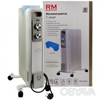 RM Electric RM-02001e - електричний побутовий нагрівач радіаторного типу. Має по. . фото 1
