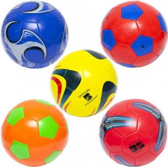 М'яч футбольний. Матеріал: шкірзамінник. Кольори в асортименті. Діаметр 22 см. . фото 2