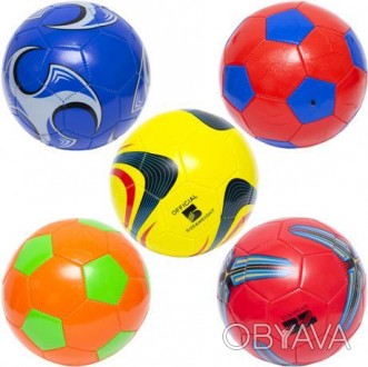М'яч футбольний. Матеріал: шкірзамінник. Кольори в асортименті. Діаметр 22 см. . фото 1