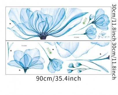 Интерьерная наклейка с цветами и бабочками.
Размер в готовом виде 125x80 см
Разм. . фото 5