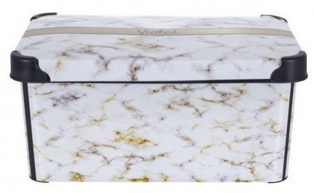 Короткий опис:
Контейнер для зберігання Violet House 0648 DECOR Marble White з к. . фото 3