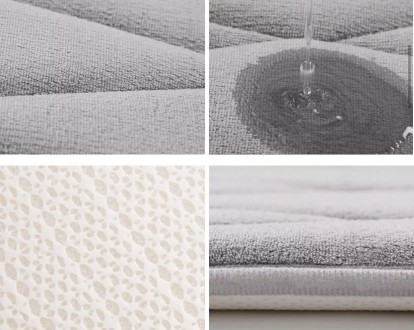  Стильний килимок для ванної виготовлений із якісного матеріалу з пористою струк. . фото 4