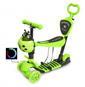 Самокат Scooter "Божья коровка" 5in1 Green. Киев. фото 1 Самокат Scooter "Божья коровка" 5in1 Green. Киев. фото 1