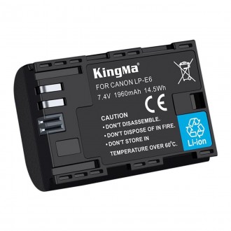 Аккумуляторная батарея для Blackmagic LP-E6 (KingMa) 1960 mAh. Харків. фото 1 Аккумуляторная батарея для Blackmagic LP-E6 (KingMa) 1960 mAh. Харків. фото 1