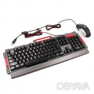 
Профессиональная игровая проводная клавиатура с мышкой в комплекте UKC K33– это. . фото 1